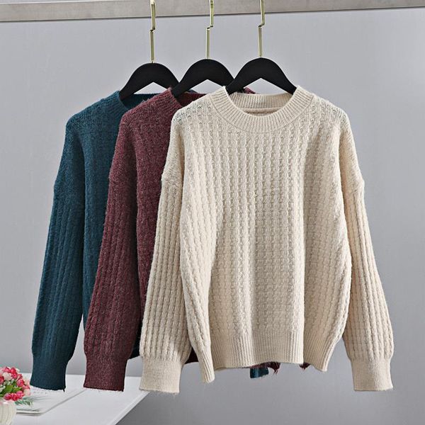 

women's sweaters gigogou oversized autumn winter women sweater loose casual knitted female jumper thick warm long sleeve pullovers pull, White;black