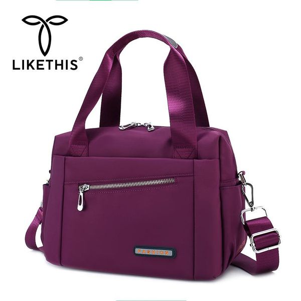 

likethis large capacity casual tote bag for women nylon waterproof female handbag and purses lady travel crossbody