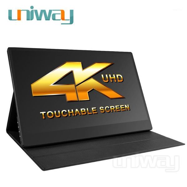 

monitors uniway 4k hdr portable monitor touch 15.6 type-c port for lapcomputer phone switch ps3 ps4 display1