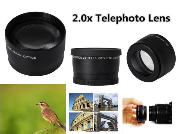 

49mm 2x magnification telep lens for eos m5 m6 m50 m10 m100 m200 camera with 15-45mm lens