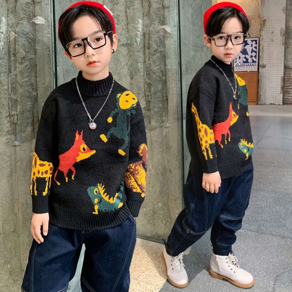 

autumn and winter children's cartoon sweater new pullover ahdk, Blue