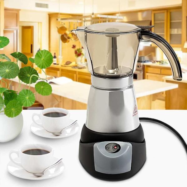 

300ml electric automatic coffee machine mini coffee maker kitchen cafetiere heater 6 cups 3 minutes au plug 220-240v pot