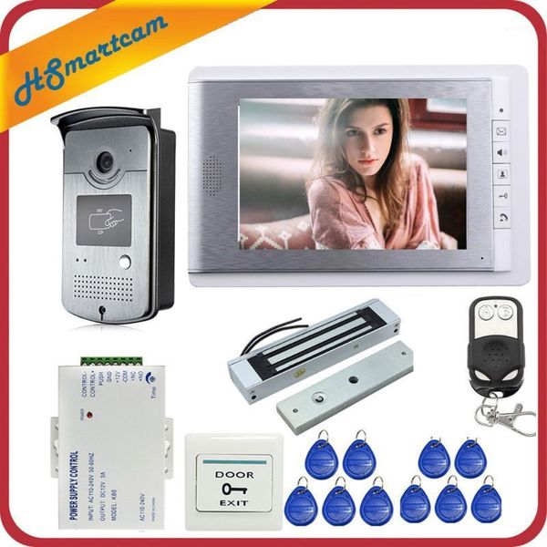 

video door phones hom wired 7 inch phone intercom entry system 1 monitor + rfid access camera electric magnetic lock