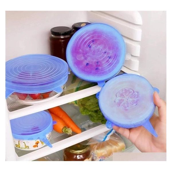 

6pcs/set universal sile suction lid-bowl pan cooking pot lid-sil stretch lids sile fruit cover pan sp qylldp tore2010