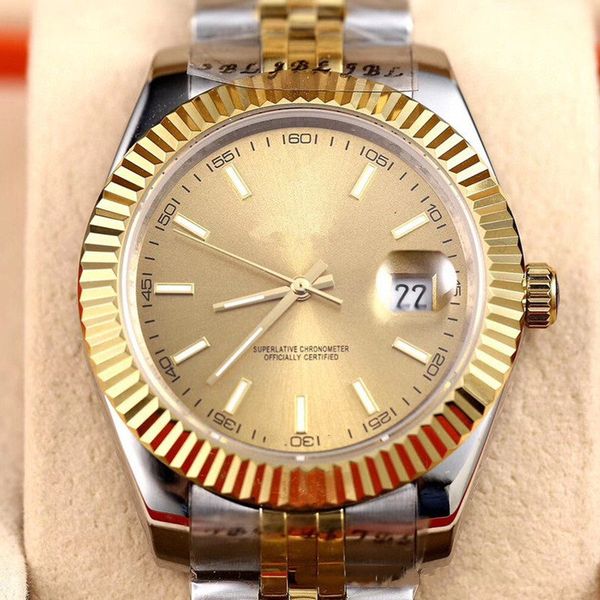 

men's watch fully automatic mechanics waterproof wristwatches sapphire mirror 904l fine s0teel strap female watches, Slivery;brown