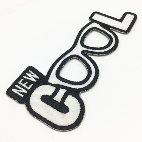 

embroidered patches custom embroidery patch design 100pcs notions hollow out with iron on backing, Black