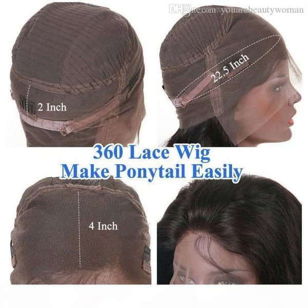

anatomic 9a body wave 360 lace frontal wig with baby hair pre plucked 140% density straight full lace human hair wigs for women, Black;brown