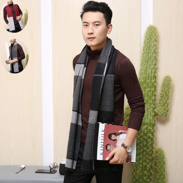 

scarves casual winter fashion men's imitation cashmere scarf warm neckercheif modal men, Blue;gray