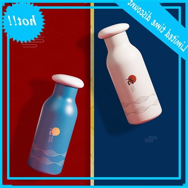 

304 stainless steel thermos girl's heart lovely student fall proof simple water portable small cup