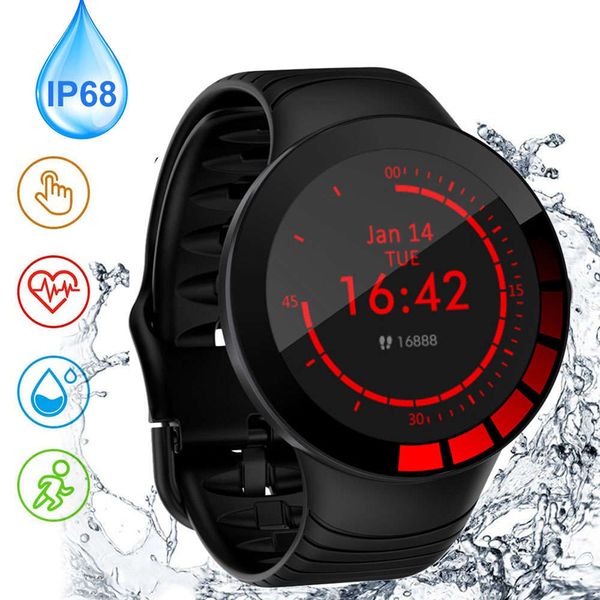 

e3 smart watch, waterproof, ip68, bluetooth 5.0, heart rate and blood prsure controljk