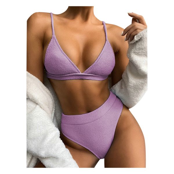 

2020 new bikini waist bikini women swimwear women swimsuit padded bathing suit monokin pure color dec 11st q0105, White;black