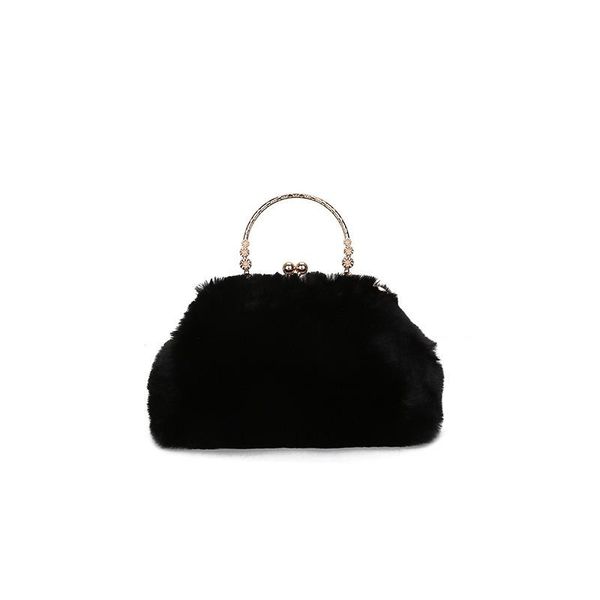 

plush easy matching clutch bag with chain crossbody bags solid women's pouch sweet party hand bags fashion outdoor purse ladies
