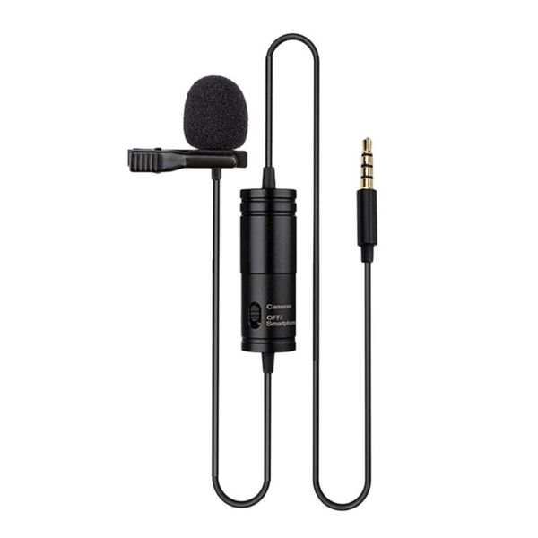 

portable microphone condenser clip-on lapel mic interview microphone wired for phone slr camera