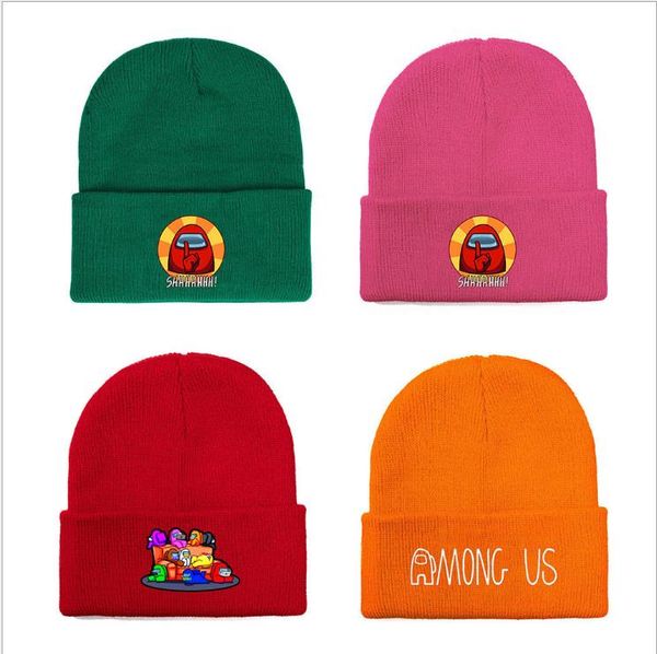 

new 20style among us game hats earmuffs caps knitted teen hats hip hop cap knitting hats black cartoon beanies ski ear muff headwear zx02, Yellow