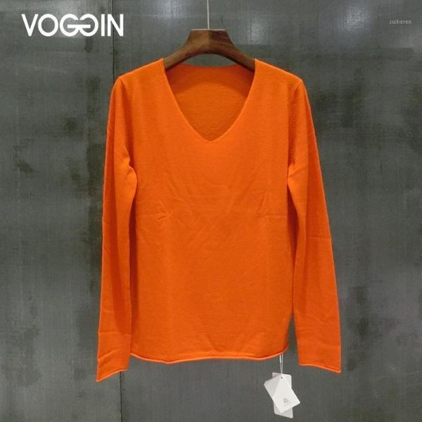 

voggin women jumper hemming base layer merino wool sweaters pullovers v-neck full sleeve bodysuits soft multicolor fashion 20201, White;black