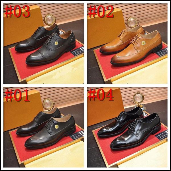 

c6 luxury men dress shoes formal wedding leather shoes designer business casual office men's flats oxfords 11, Black