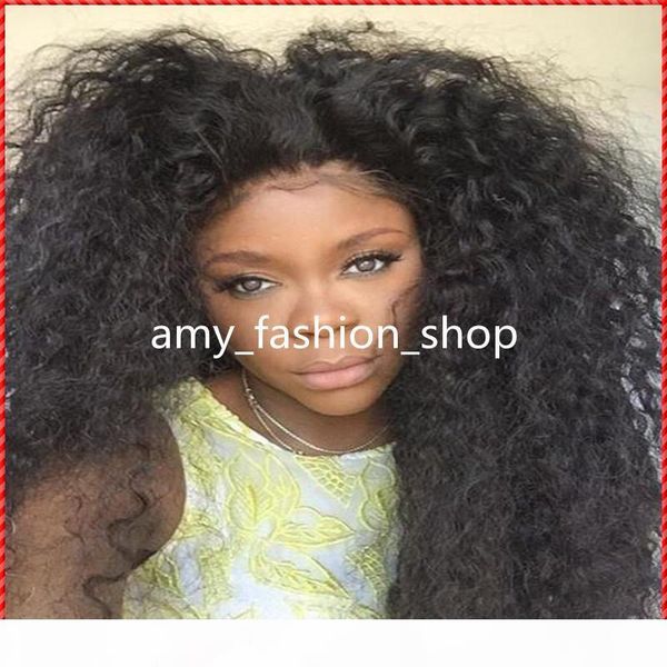 

7a full lace human hair wigs for black woman brazilian kinky curly glueless full lace wigs virgin human hair full lace front wig, Black;brown
