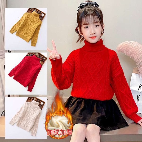 

sweater winter pullover new autumn 2020 korean plush thickened big girls' knitted bottomcoat 0mlm, Blue