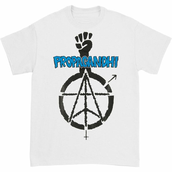 

propagandhi men's fist white printing hoodie designers t shirts sweatshirt