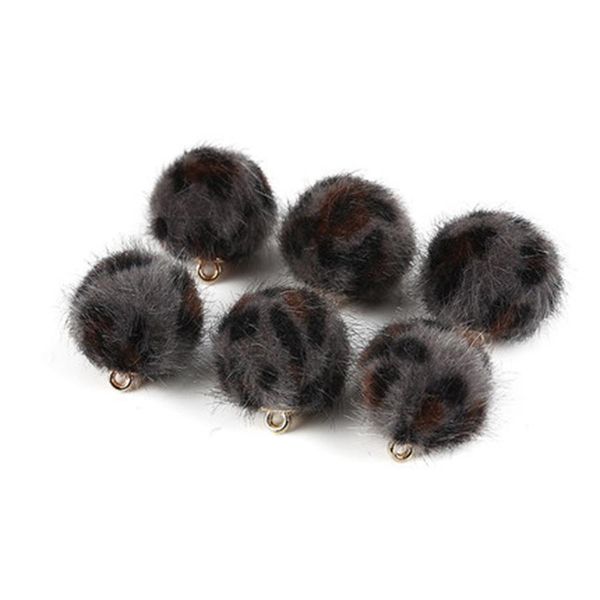 

10шт сумка искусственного меха леопарда pom pom diy мода подвеска помпонами мячи для сумок волос шарфы аксессуары диаметр 15мм diy craft sqc