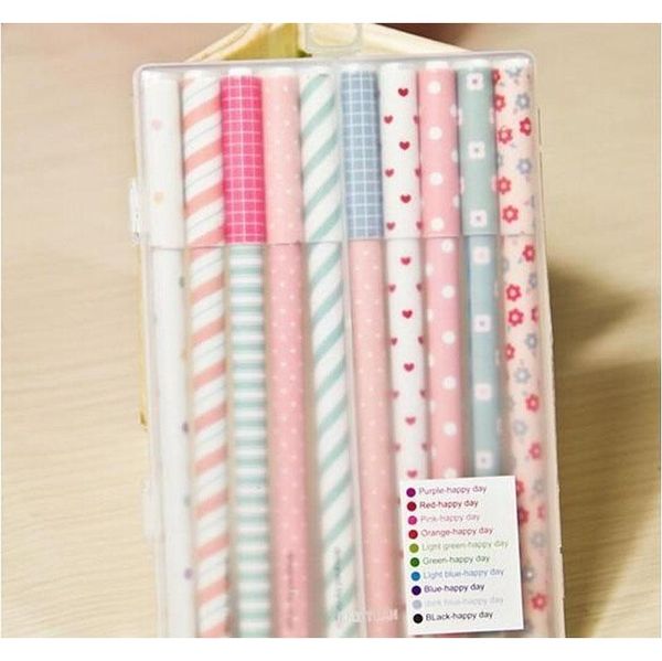 

20 pcs/lot color gel pen kawaii stationery korean flower canetas escolar papelaria gift office material sc jllmwu soif