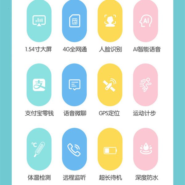 

china new 4g children's telephone all netcom deep waterproof intelligent gps phone watch for primary and secondary school students tcs5, Blue