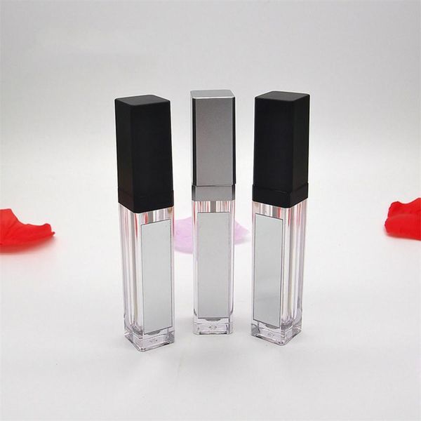 

7ml square lipgloss tube silver lip glaze трубка с зеркалом акриловая lip glazz бутылки со светодиодной подсветкой упаковка bulk оптовая кпт