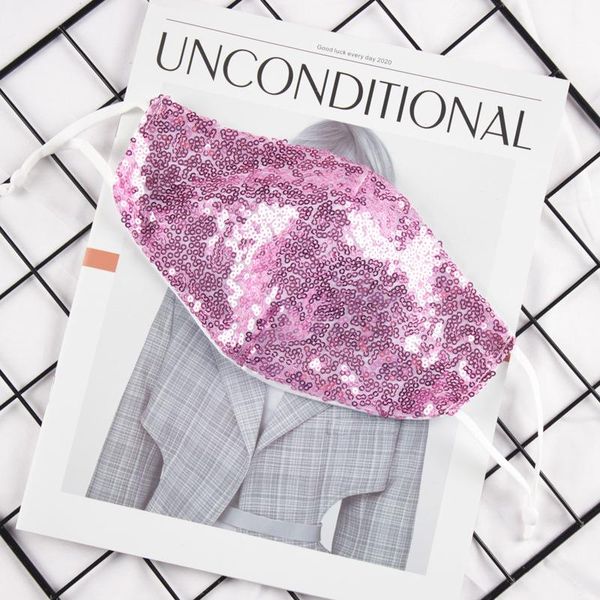

sequins designer face masks can be washed to prevent dust for women with decorative mask style night entertainment venue