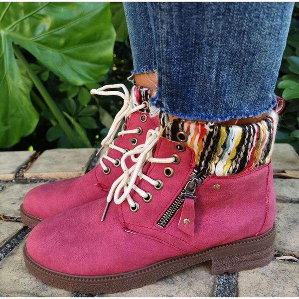 

женщины boots лодыжка короткой замши узелок женщина обувь осень ladies повседневные низкие каблуки шитье женская мода пинетка вышитых сапоги, Black