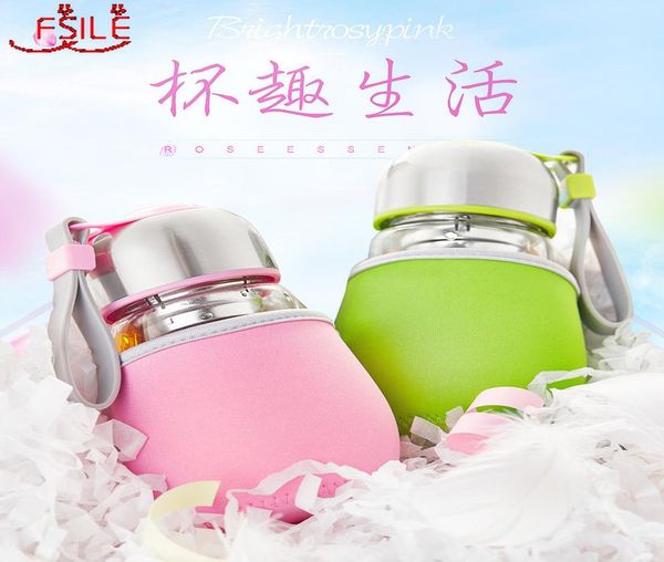 

personality glass tea filter cute water fresh pot and small summer portable girl cup super bubble fashionable belly bbyegc packing2010