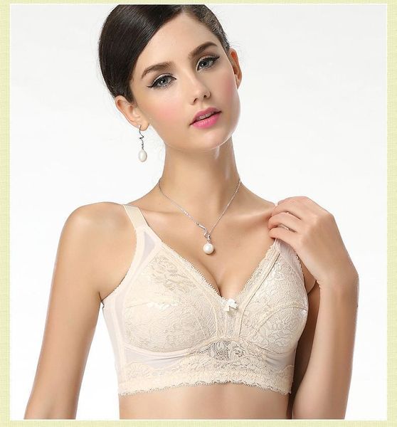 

french romantic brand lace bra women's comfort bra push up support minimizer 32 to 42 cup b c d dd e f underwear bras c34021, Red;black