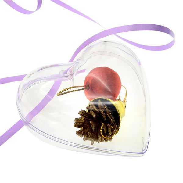 

plastic fillable christmas diy ball ornaments clear favor gift box with pink ribbon party decorative