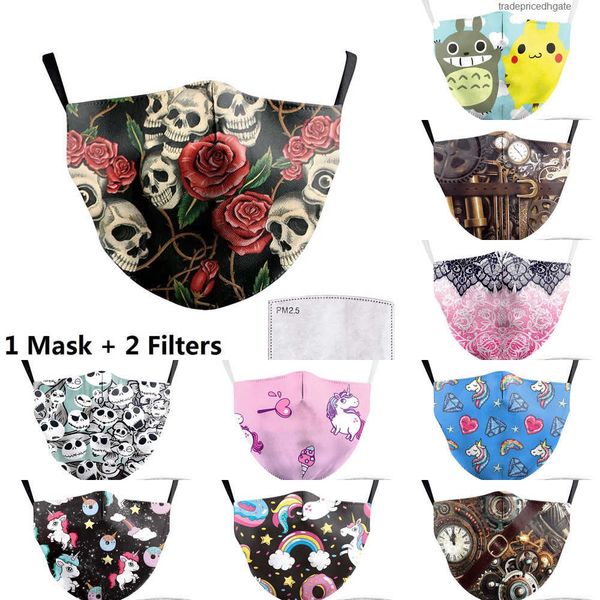 

factoryyekxface big anti fabric masks unicorn print mouth cover reusable protection dust i5aq