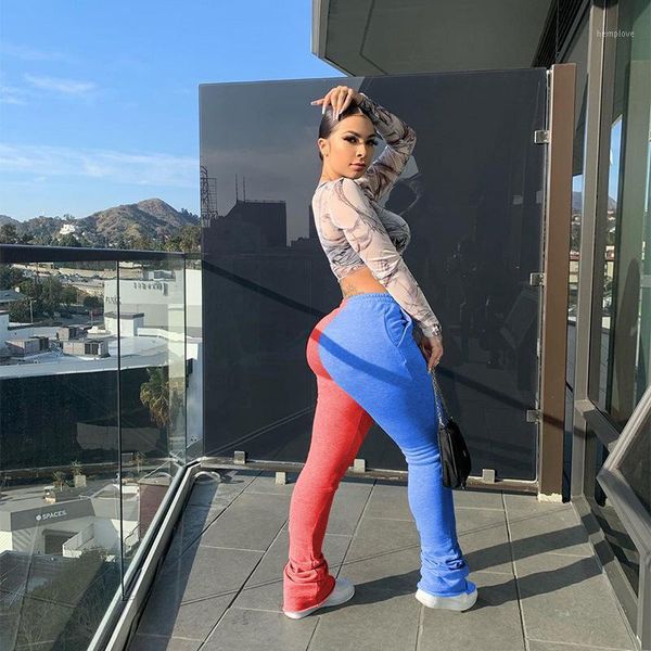 

hirigin casual stacked sweatpants streetwear women fall winter clothing high waist pants pocket fashion leggings club trousers1, Black;white