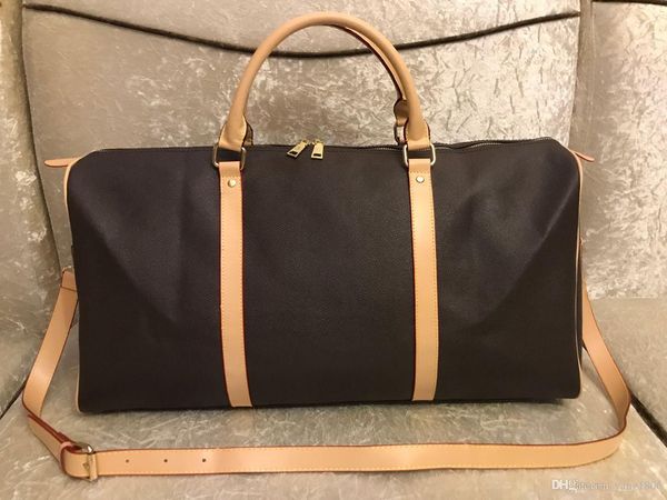

handbags women leather luggage bag designer handbags men business travel shoulder bags duffel bag tote 55 cm