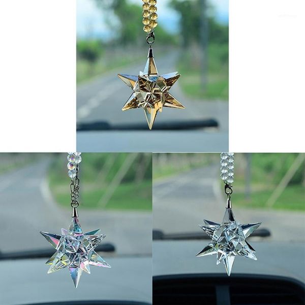 

car pendant crystal meteor decoration hanging ornament charms automobiles interior rearview mirror suspension trim accessories1