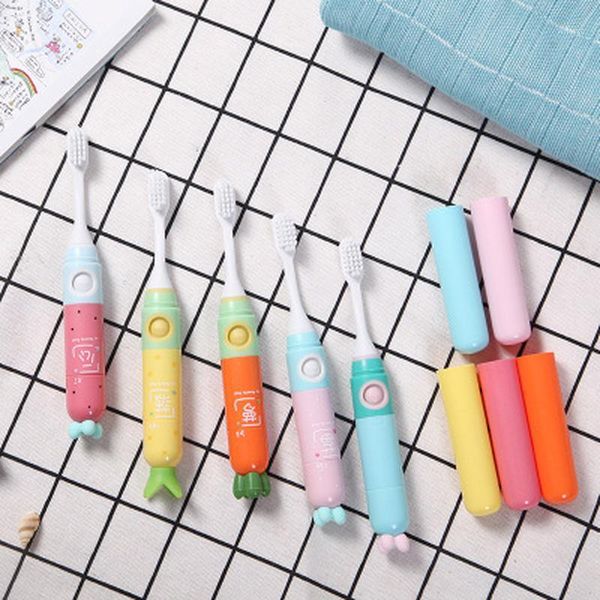 

smart electric toothbrush children cartoon pattern teeth tooth brush heads for kids with soft replacement head1