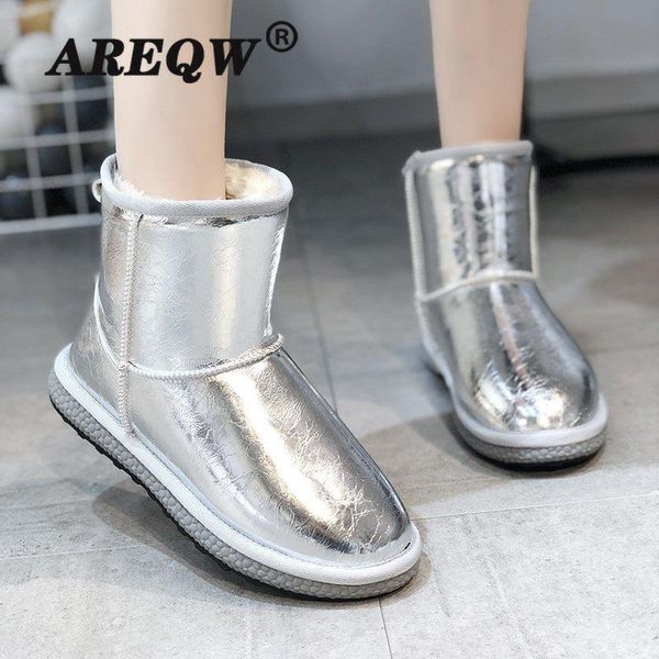 

new arrival silver 2020 women's winter woman snow boots warm boots shoes, Black