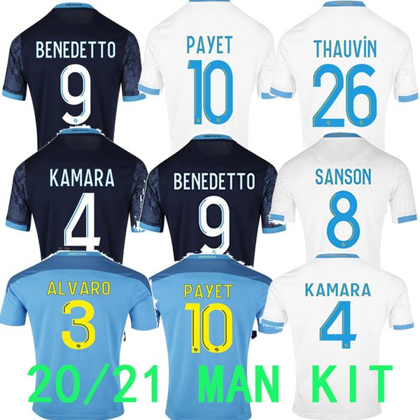 

new 20 21 olympique de marseille soccer jersey 2020 2021 om marseille maillot de foot cuisance benedetto kamara football shirt thauvin payet, Black;yellow