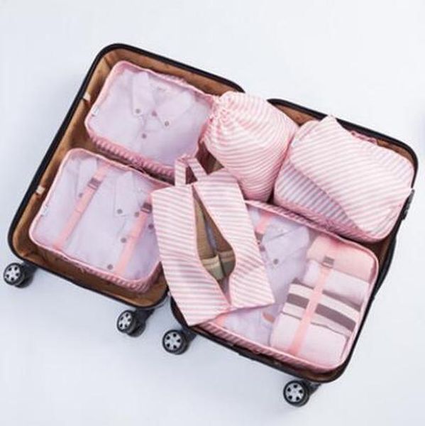 

6pcs set luggage travel packing bags packing cubes organizer clothes storage bag suitcase clothes bag travel storage accessories bbyclj