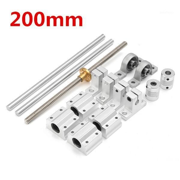 

15pcs 200mm optical axis guide bearing housings aluminum rail shaft support screws set cnc parts1