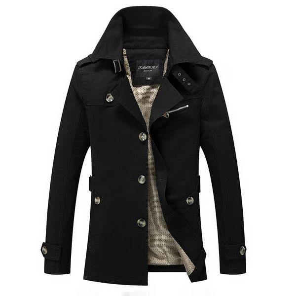 

black winter пальто мужские корейский стиль casual однобортный теплый mens твердая куртка с длинным рукавом крупногабаритные мужской шинель, Tan;black
