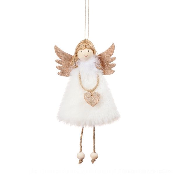 

ql5nc new decoration christmas lovely tree plush pendant feather angel christmas pendant creative love ypbnq
