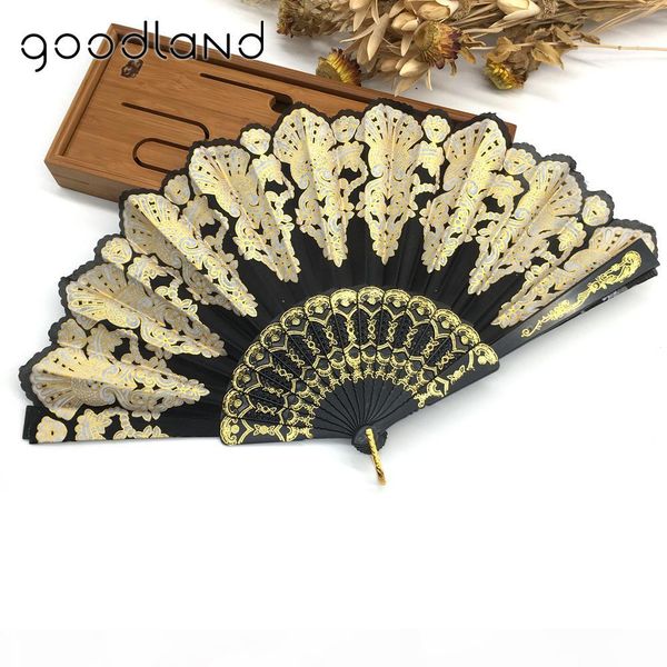 

оптовая бесплатная доставка моды vintage испанский пластиковые вышитые рук складные девушки женщин танцевальные fan home decor инструменты