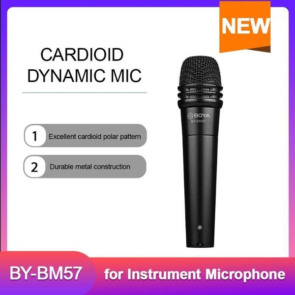 

boya by-bm57 cardioid dynamic microphone aluminum zinc alloy for band instrument vocal speaker recording live audio recording1