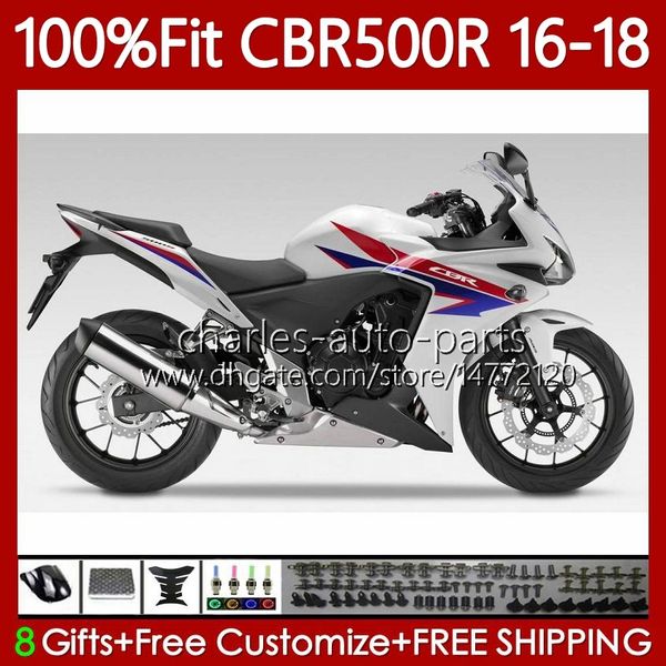 Bodys de Molde de Injeção para Honda CBR 500 CBR500 R $ CC 500R 500cc Branco Azul Vermelho 2016 2017 2018 Bodywork 111No.69 CBR500RR CBR500CC 16-18 CBR500R 16 17 18 Fairings de OEM