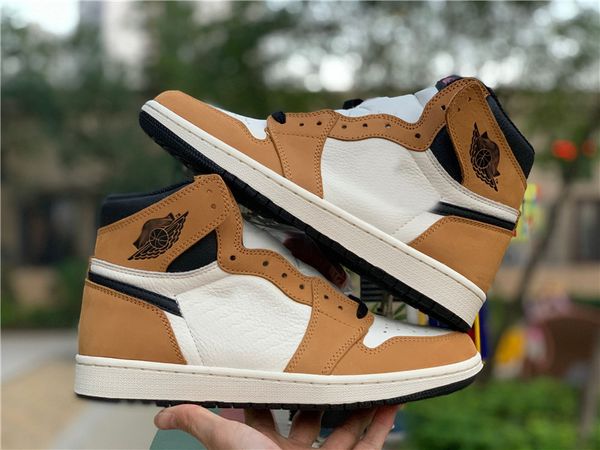 

хорошие баскетбольные туфли jumpman 1 ретро высокий новичок года 555088-700 золотой урожай черные мужские кроссовки женские тренеры съедобны