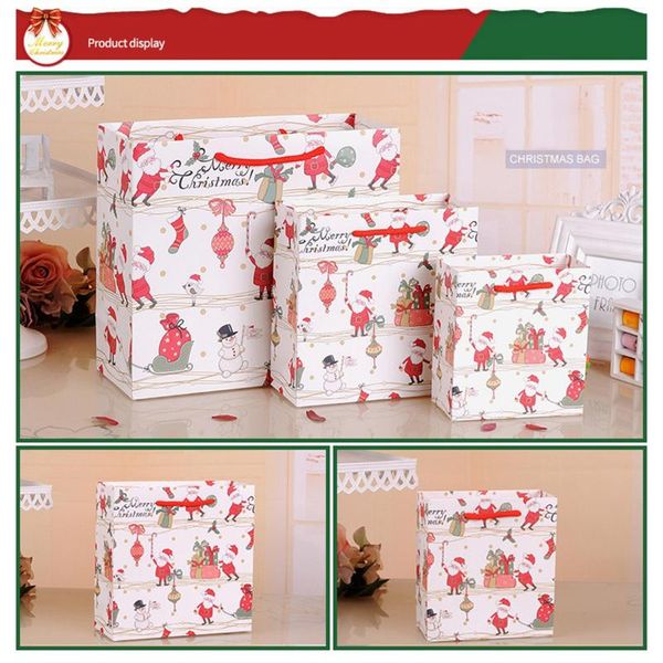 

gift wrap 10pcs/lot 2021 christmas candy bag disposable tote snack cookies packet home decoration drop