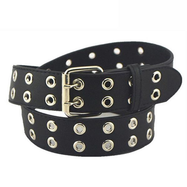 

new punk belt men women pu leather belts women strap for jeans, Black;brown