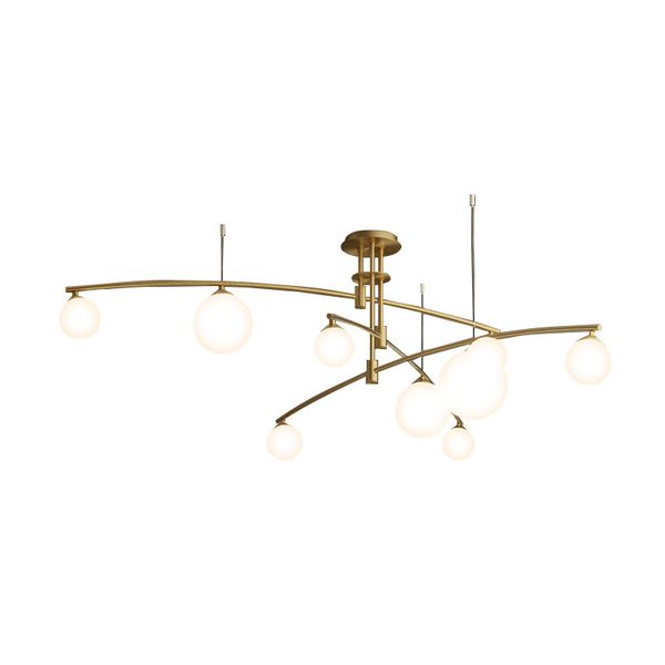 

h65 copper pendant lights post modern simple fashion magic bean glass lamp fixture nordic luxury l home lighting g4 led lamp